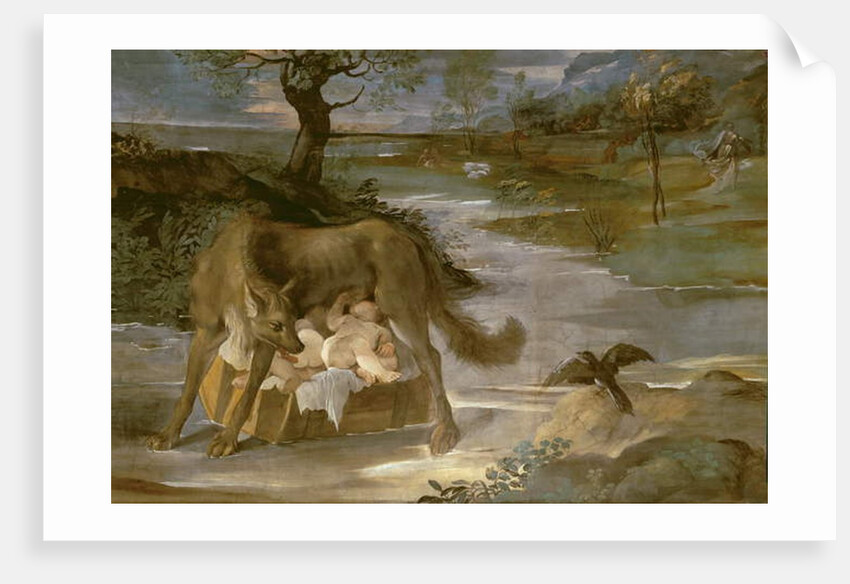 The She-Wolf Suckling Romulus and Remus by Agostino Annibale (1560-1609) & Ludovico (1555-1619) Carracci