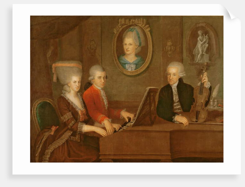 The Mozart family, 1780-81 by Johann Nepomuk della Croce