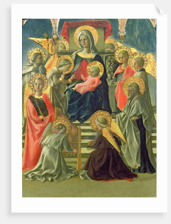 Madonna and Child Enthroned with Angels and Saints by Fra Filippo Lippi