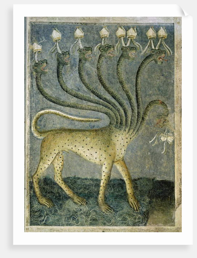 The seven-headed beast coming from the sea, 1360-70 by Giusto di Giovanni de' Menabuoi