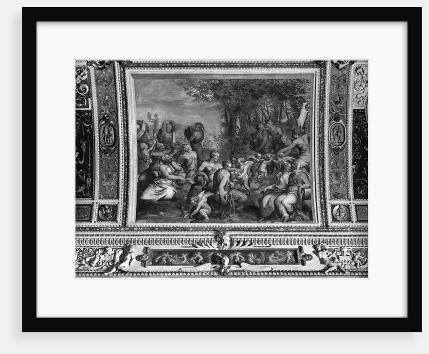 Scene with nymphs, detail from the ceiling of a Banqueting room, Villa Giulia, Rome by Taddeo Zuccaro