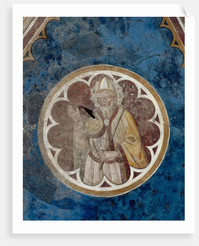 A Bishop saint, detail of the fourth span of the ceiling by Agostino di Marsiglio