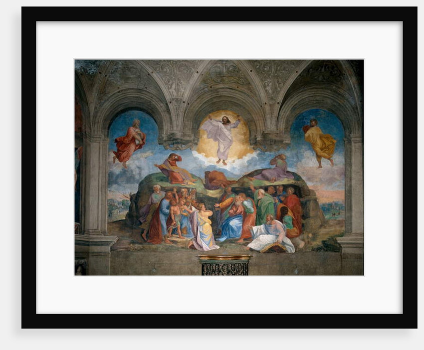 Transfiguration of Christ, painted on a piece of the wall in the sacristy by Girolamo da Carpi