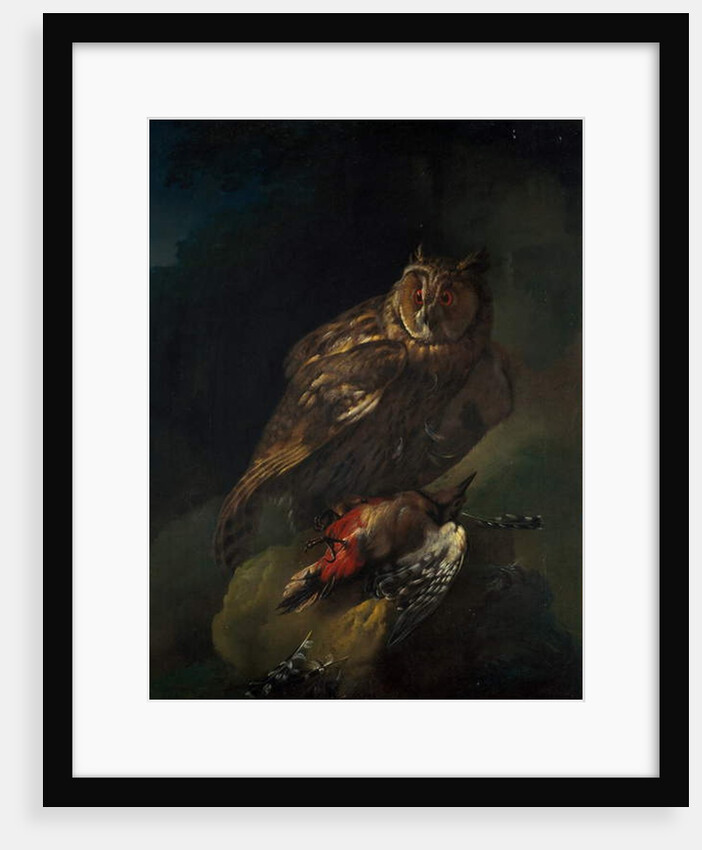 An owl with its prey by Unknown Artist