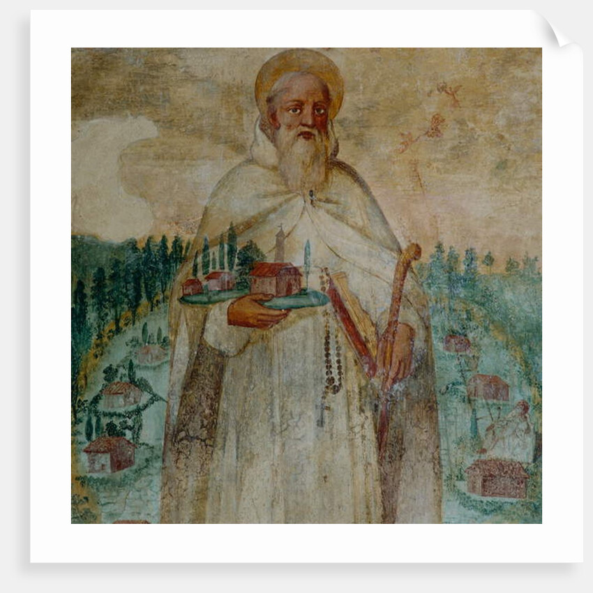 St. Romuald, founder of the Carthusian Monastery in Camaldoli, detail by Italian School