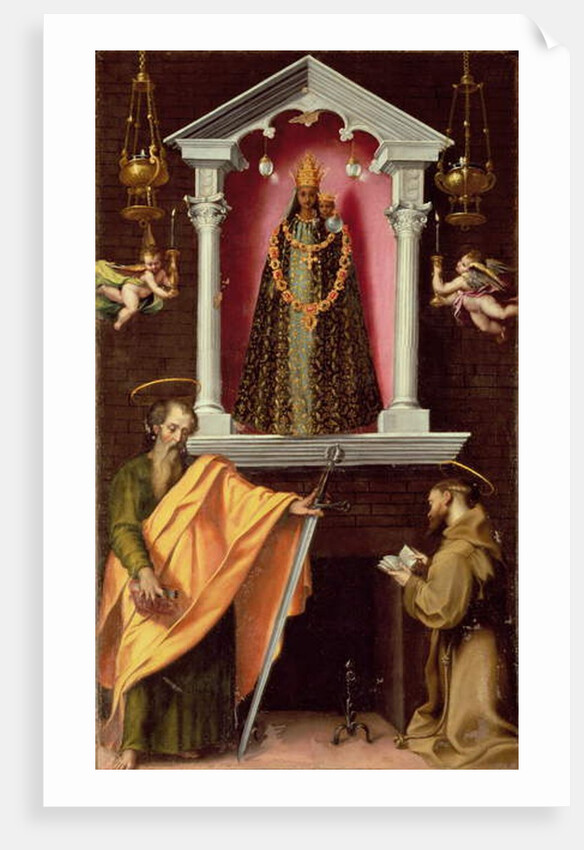 The Madonna of Loreto with Saint Paul and Saint Francis by Francesco Vanni