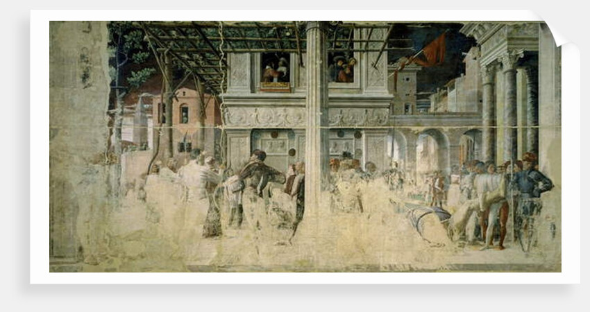 The Martyrdom and Transport of the Decapitated Body of Saint Christopher, c.1448-57 by Andrea Mantegna