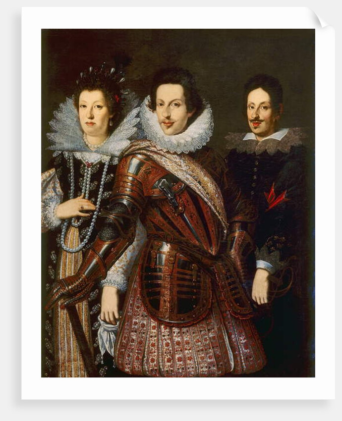 Portrait of Marie Madeleine of Austria, Cosimo II and Ferdinand II de Medici, c.1640 by Justus Sustermans