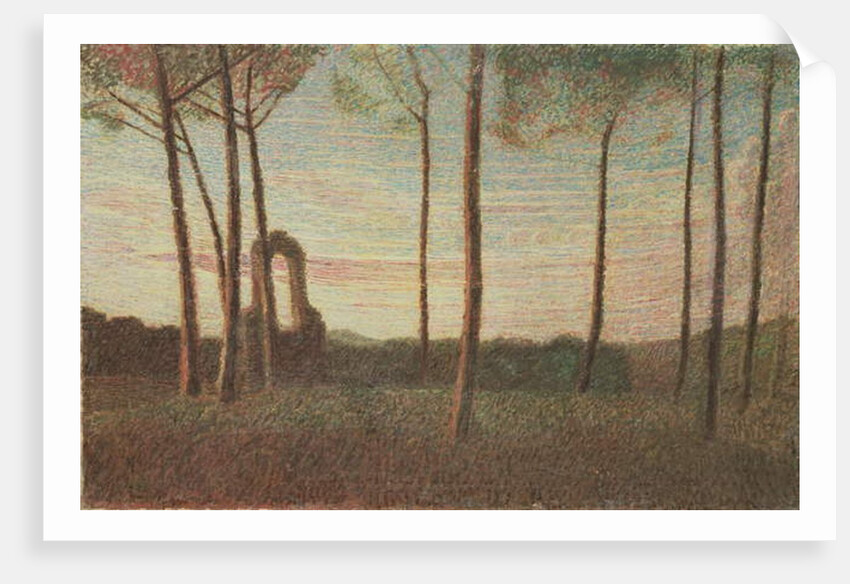Landscape of the Villa Borghese, 1906 by Giuseppe Pellizza da Volpedo