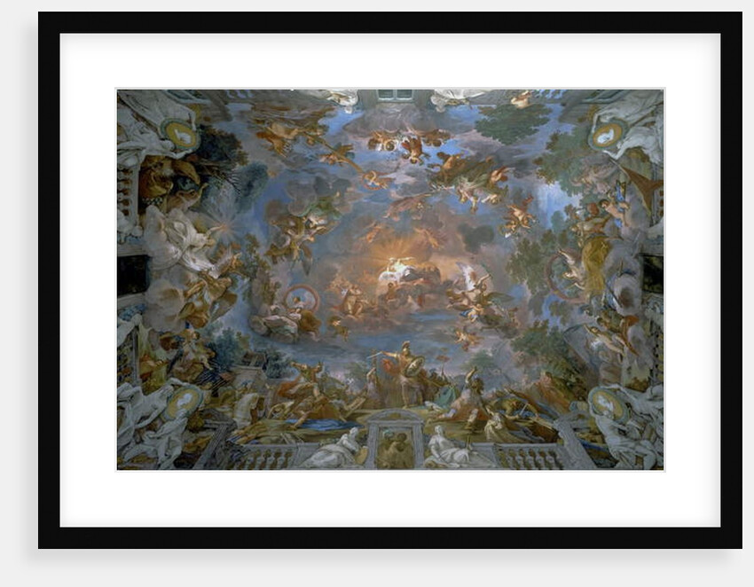 Camillus breaking the treaty with Brenno and the Allegories of Glory by Mariano Rossi