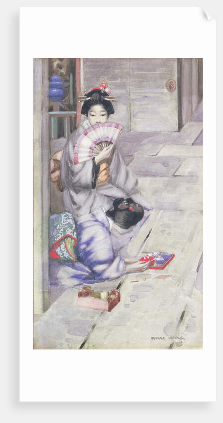 Geisha Drinking Tea by George F. Henry