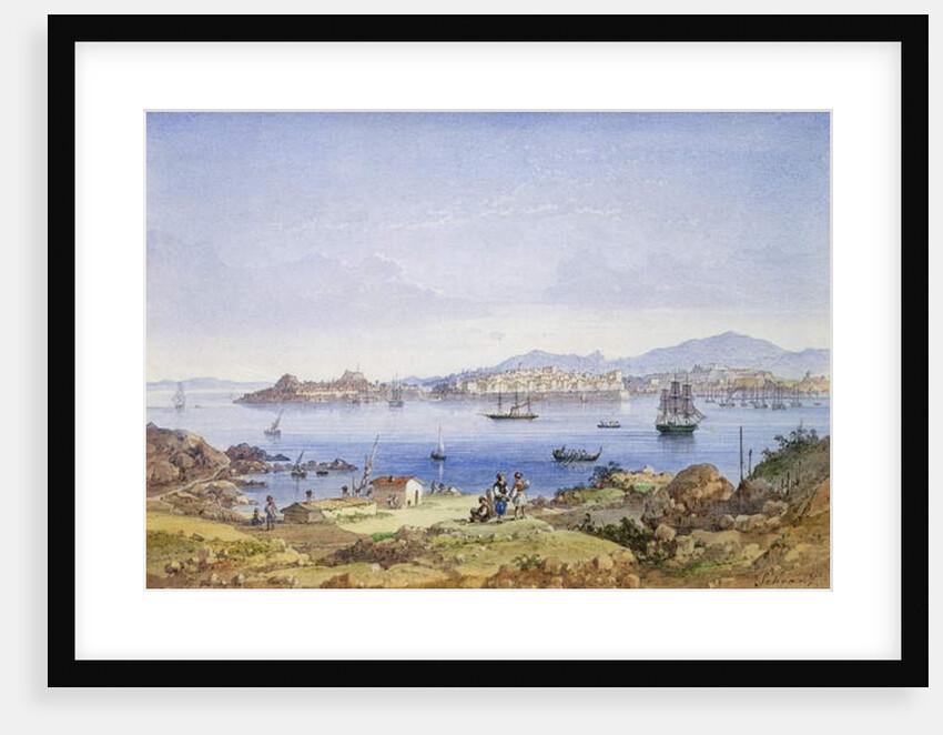 Corfu from the Island of Vido, c.1845 by Joseph Schranz