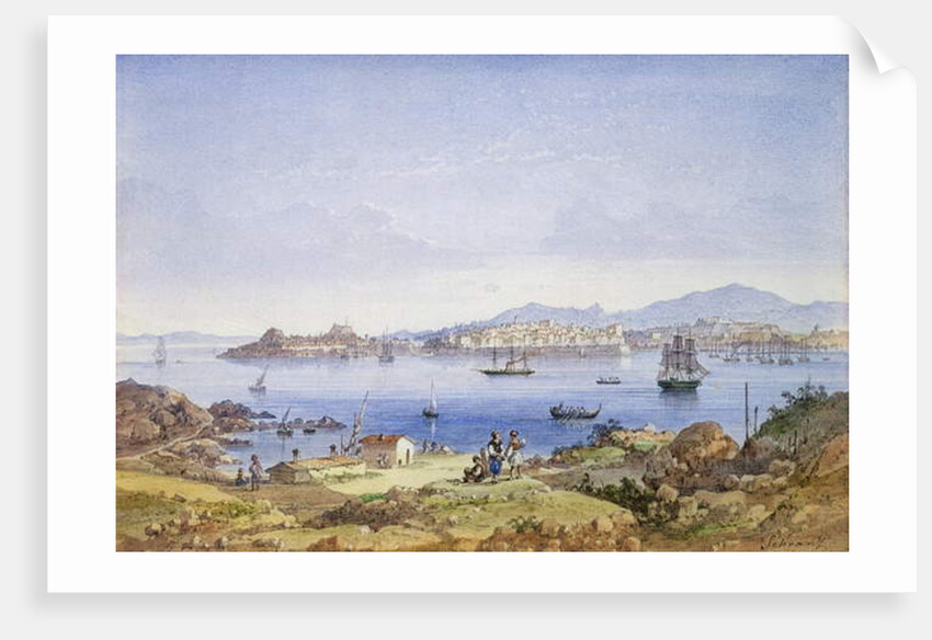 Corfu from the Island of Vido, c.1845 by Joseph Schranz