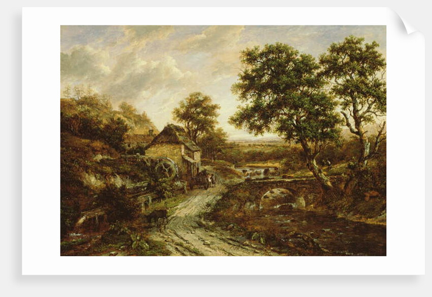 Overshot Flint Mill in Landscape with Fall of Water, 1831 by Patrick Nasmyth