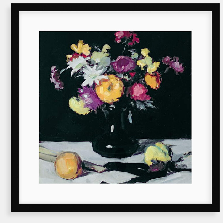 Still Life with Chrysanthemums against Black, c.1912 by Samuel John Peploe