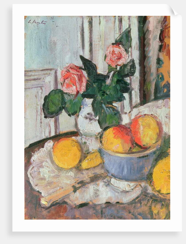 Roses and Fruit by George Leslie Hunter