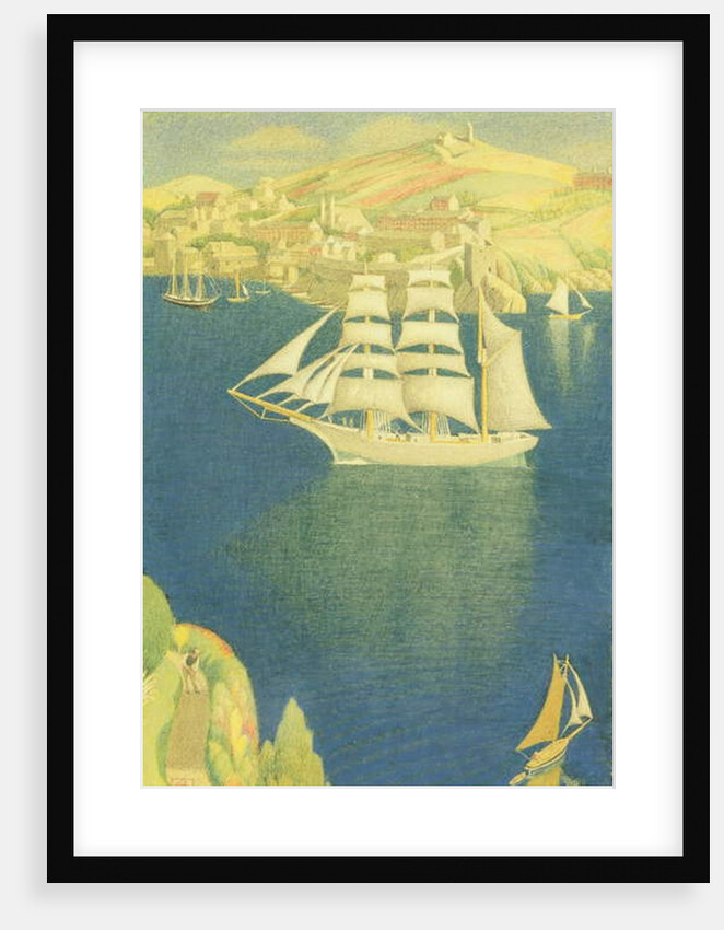The White Barque at Fowey, 1943 by Joseph Edward Southall