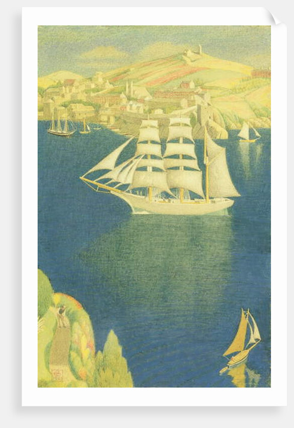 The White Barque at Fowey, 1943 by Joseph Edward Southall