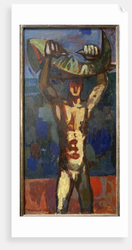 Sicilian Fisherman, 1960 by Alberto Morrocco