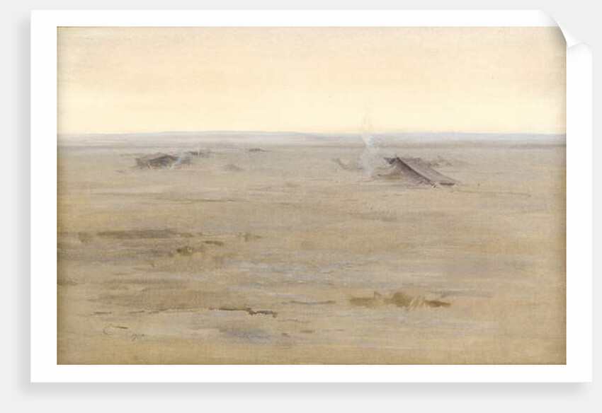 Camp in the desert, 1914 by Edwin John Alexander
