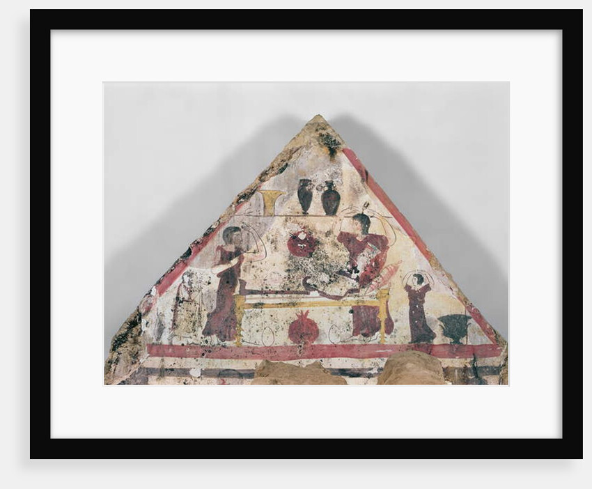 Scene of offering to the deceased by Etruscan