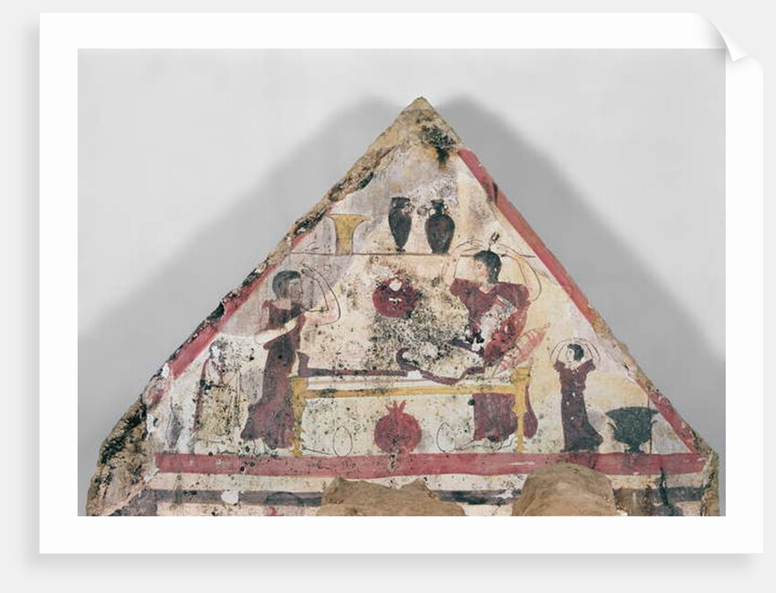 Scene of offering to the deceased by Etruscan