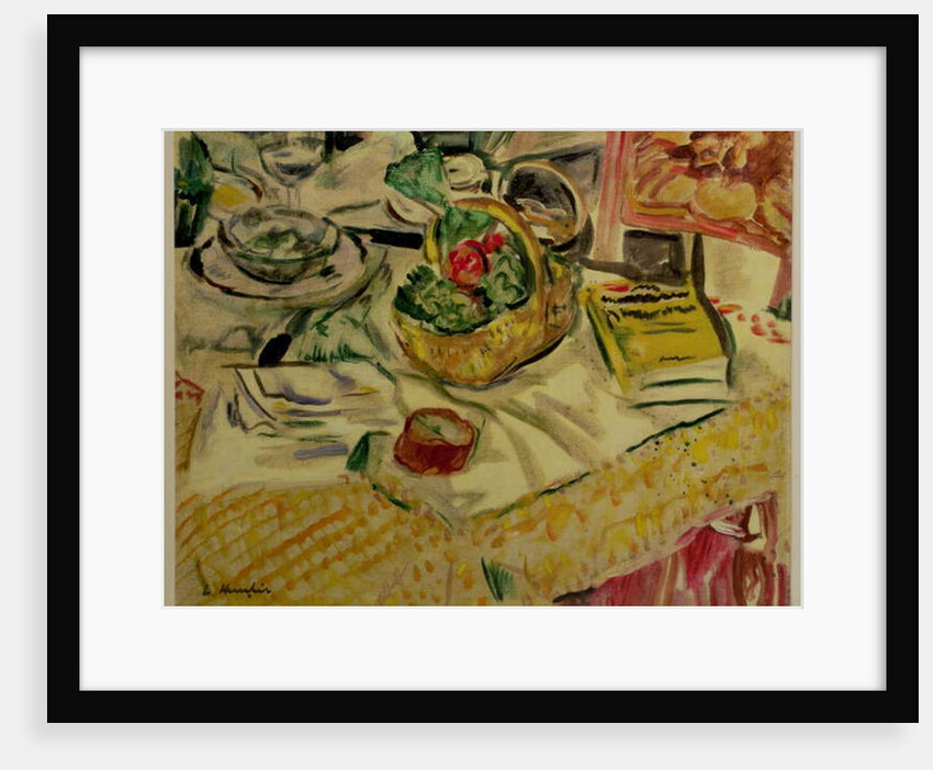 Still Life with a Basket of Vegetables by George Leslie Hunter