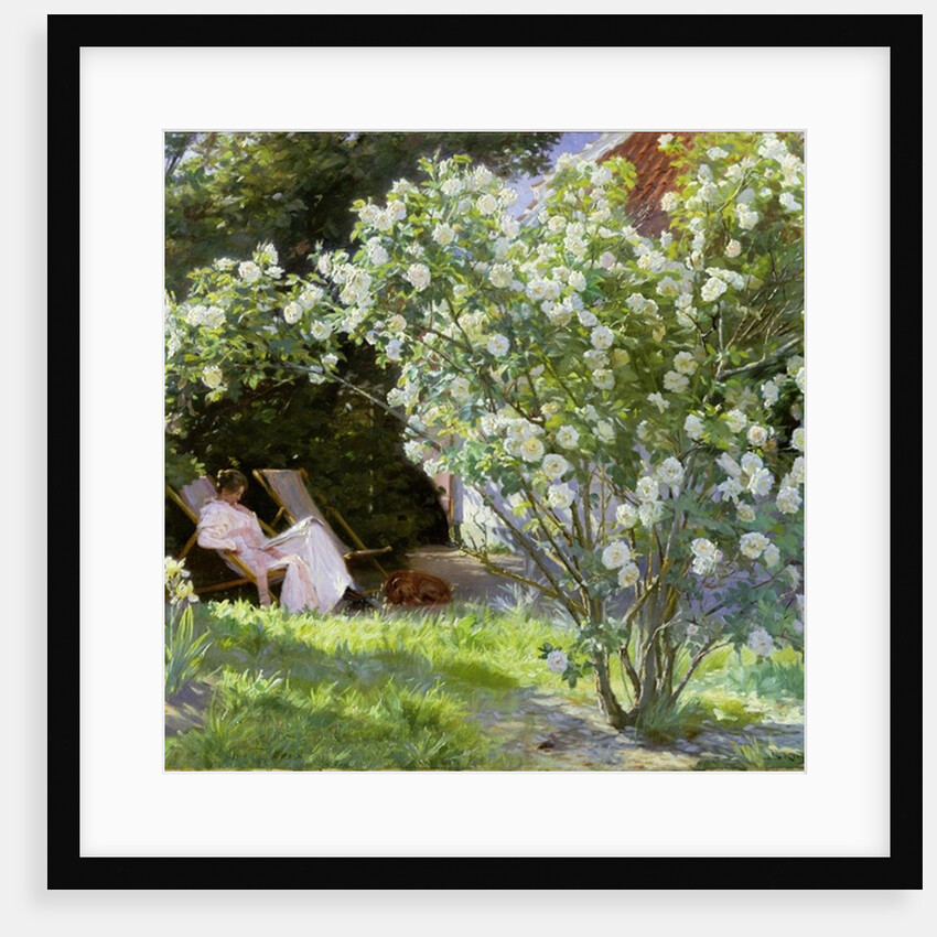 Roses, or The Artist's Wife in the Garden at Skagen, 1883 by Peder Severin Kroyer