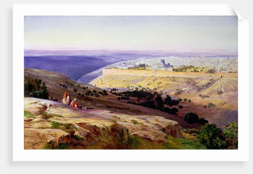 Jerusalem from the Mount of Olives, Sunrise, 1859 by Edward Lear