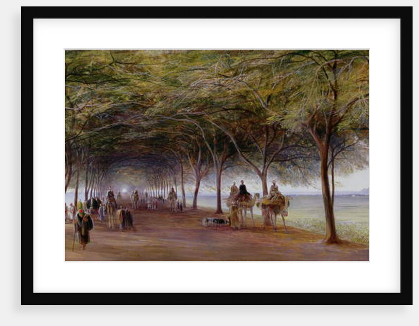 View of the Pyramids Road, Giza by Edward Lear