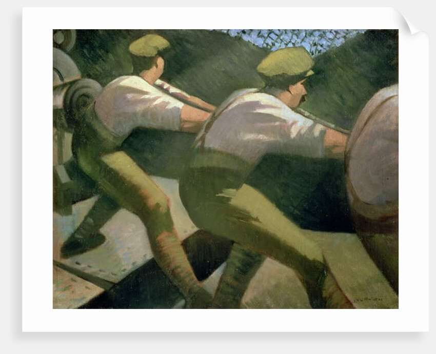 Loading a Gun in the Trenches, 1918 by Christopher Richard Wynne Nevinson