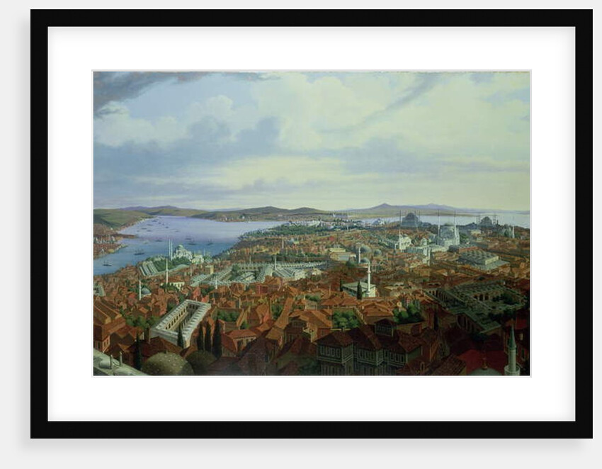 Panorama of Constantinople from the Suleymaniye Camii, 1844 by Hubert Sattler
