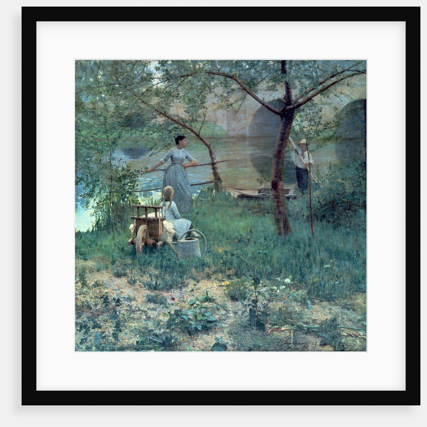 Under the Cherry Tree, the Bridge at Grez, 1884 by John Lavery