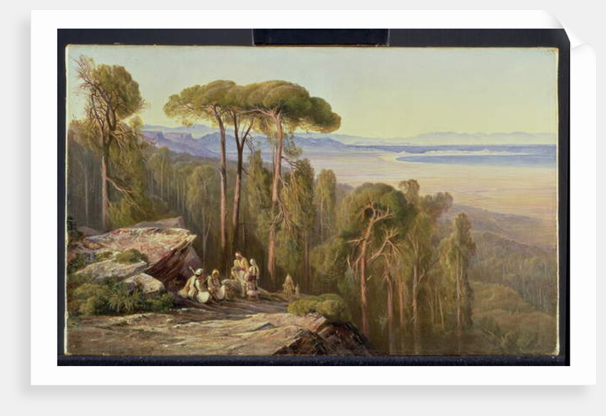 Travellers in a wood by Edward Lear