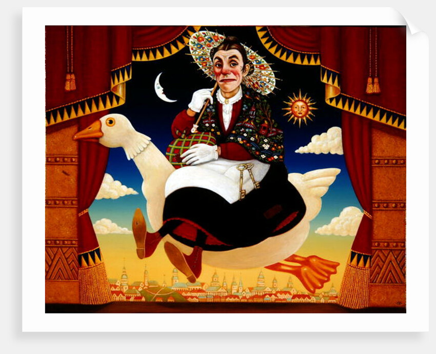 Dan Leno as Mother Goose, 1996 by Frances Broomfield