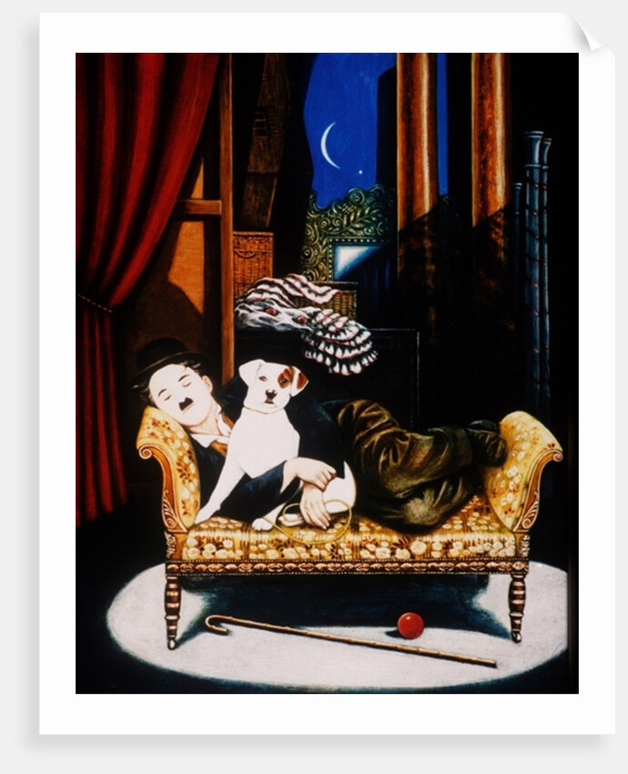 Charlie Chaplin and 'Scraps', 1992 by Frances Broomfield