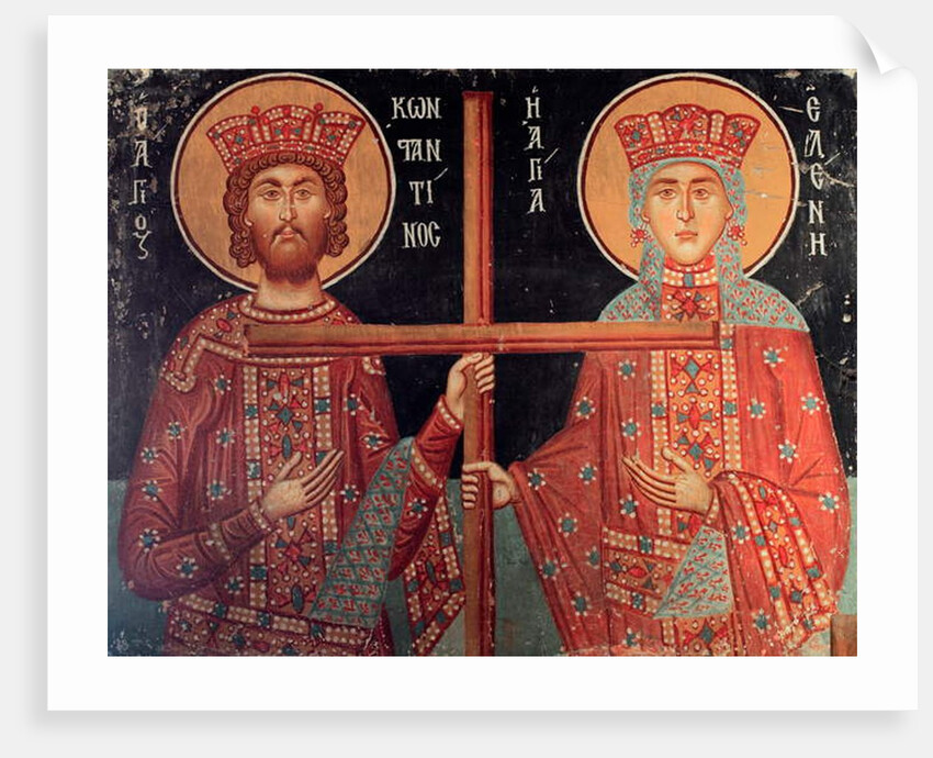 The Byzantine Fresco from the 15th century by Anonymous