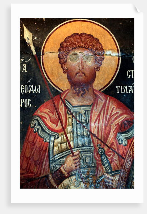 The Byzantine Fresco from the 15th century by Anonymous