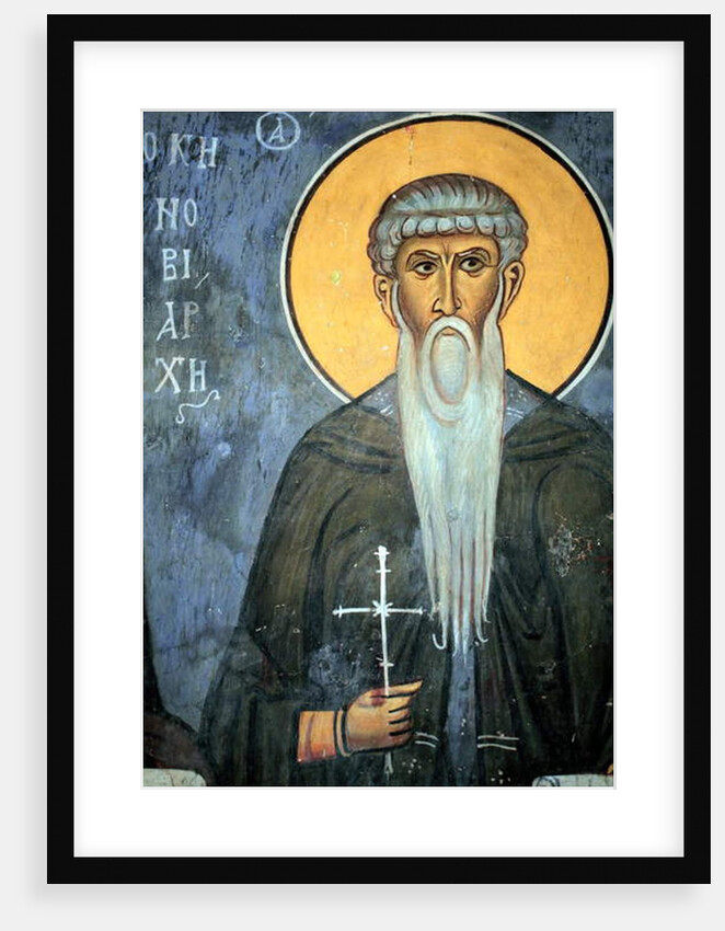 Saint Arsene: Byzantine fresco by Anonymous