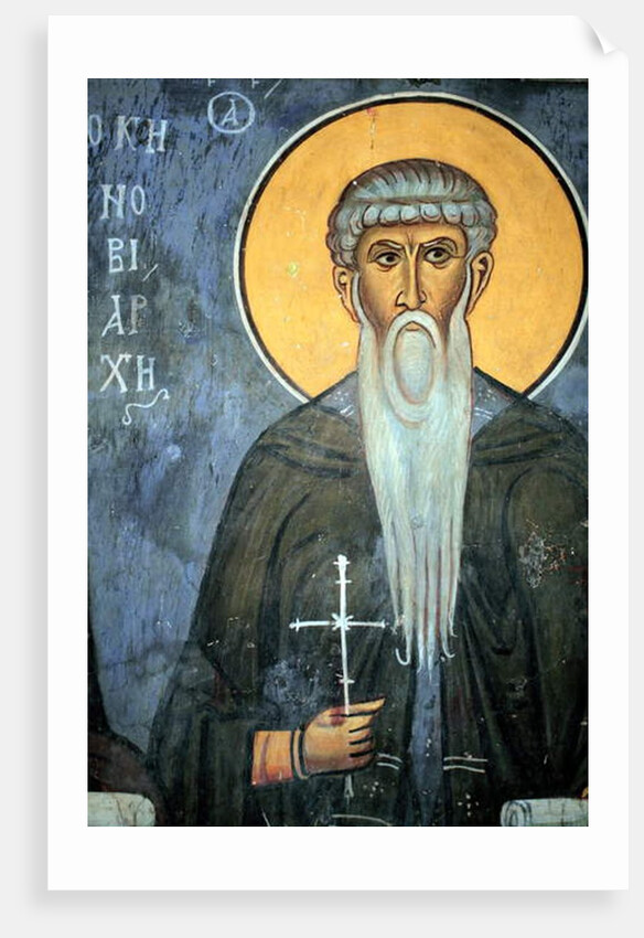 Saint Arsene: Byzantine fresco by Anonymous