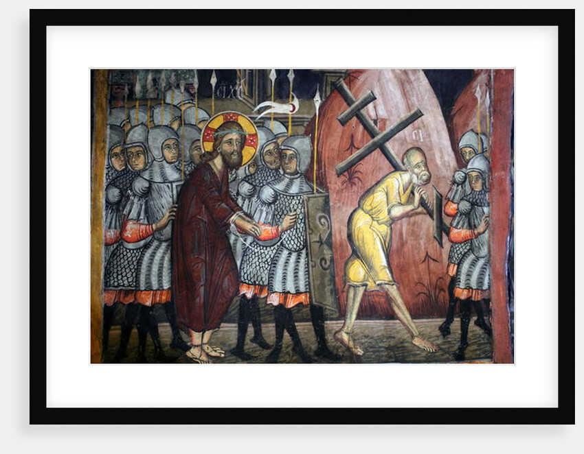 The passion of Christ Simon is carrying the cross by Anonymous