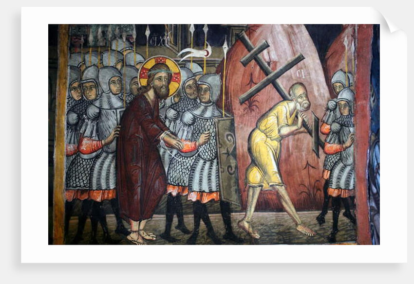 The passion of Christ Simon is carrying the cross by Anonymous