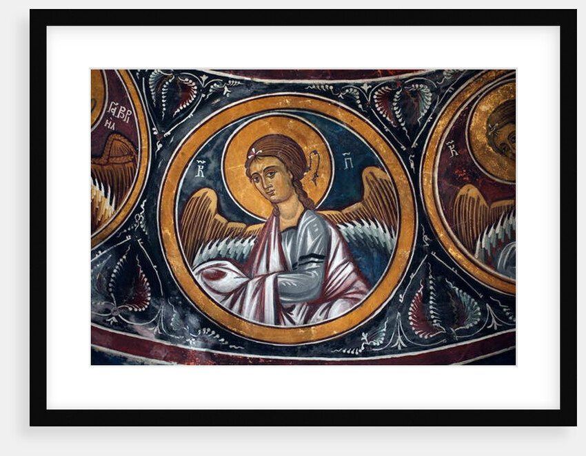 Angel Medallion around Christ and the Last Judgement Detail of the Byzantin fresco by Anonymous