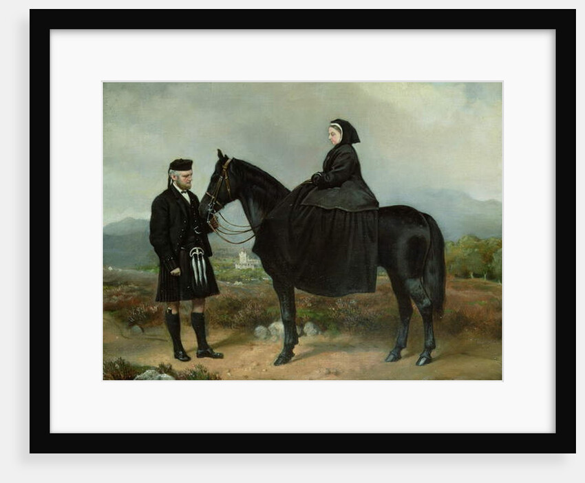 Queen Victoria on Horseback with John Brown by Charles Burton Barber