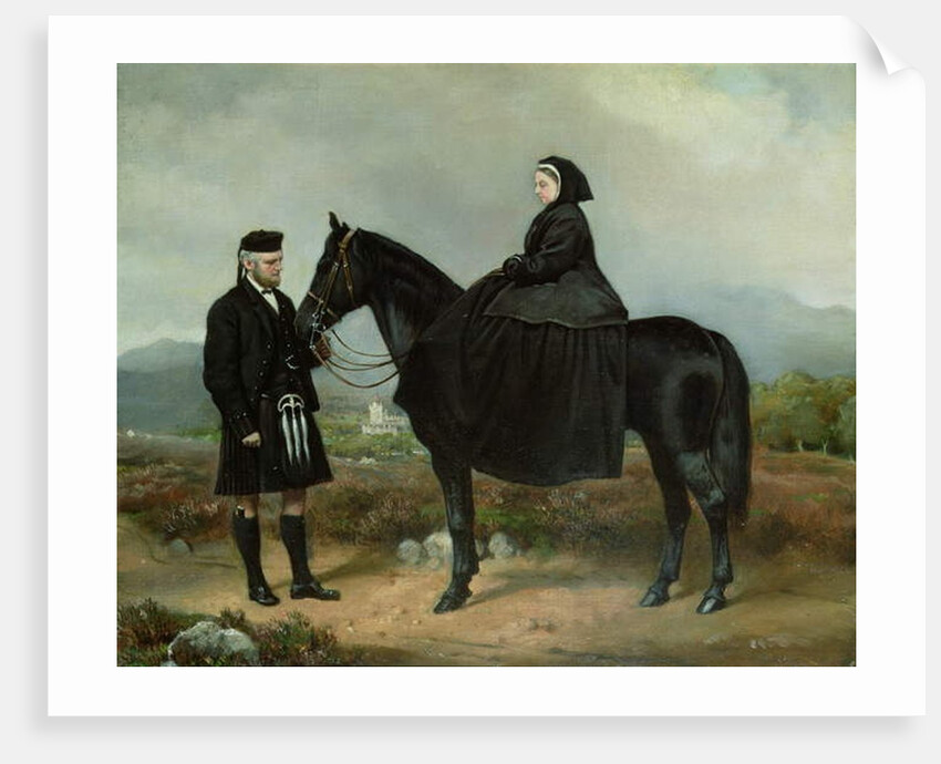 Queen Victoria on Horseback with John Brown by Charles Burton Barber