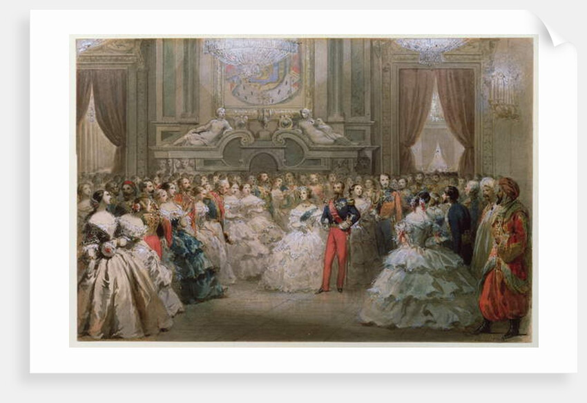 Queen Victoria and Prince Albert at a gala dinner given by Napoleon III and Eugenie, 1853 by Hippolyte Louis & Polydore Pauquet