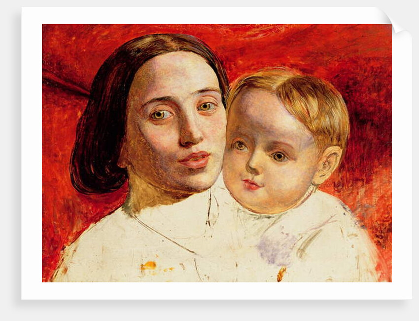 The Artist's sister, Mrs Sarah Wilson and her child by William Holman Hunt