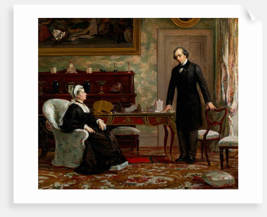 Peace with Honour - Queen Victoria with Benjamin Disraeli following the signing of the Berlin Treaty in 1878 by Theodore Blake Wirgman