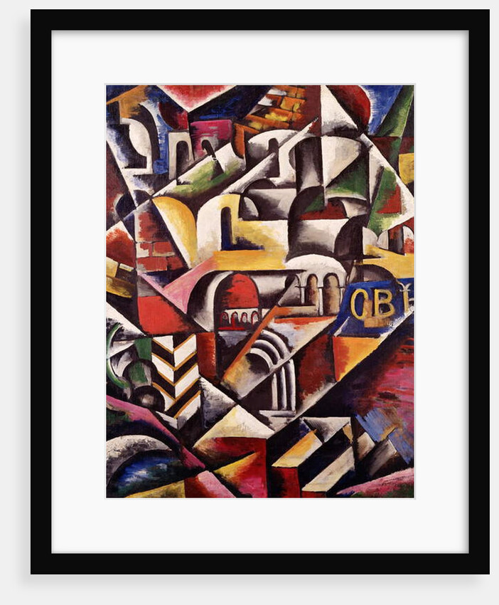 Cubist cityscape, 1914 by Lyubov Sergeevna Popova