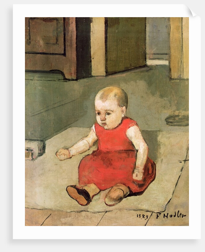 Little Hector on the floor, 1889 by Ferdinand Hodler